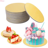 ทองรอบทิ้งเค้กฐานบอร์ดเส้นผ่านศูนย์กลาง 10/16/22/26 ซม.Cakeboard ฐานกระดาษทิ้ง Cupcake ถาดขนมเค้กเครื่องมือ-Siogue