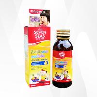 NEW !!! จัดโปรโมชั่น สินค้าใหม่ ส่งฟรี Seven Seas Multivitamin Syrup + Lysine 100 ml.เซเว่นซีส์ วิตามินรวมผสมไลซีน ชนิดน้ำเชื่อม รสผลไม้ Cash on delivery [ FREE Delivery ]