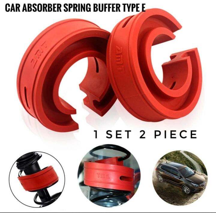 Car Spring Buffer Power Cushion Buffer Coil Spring Rubber Damper Size E