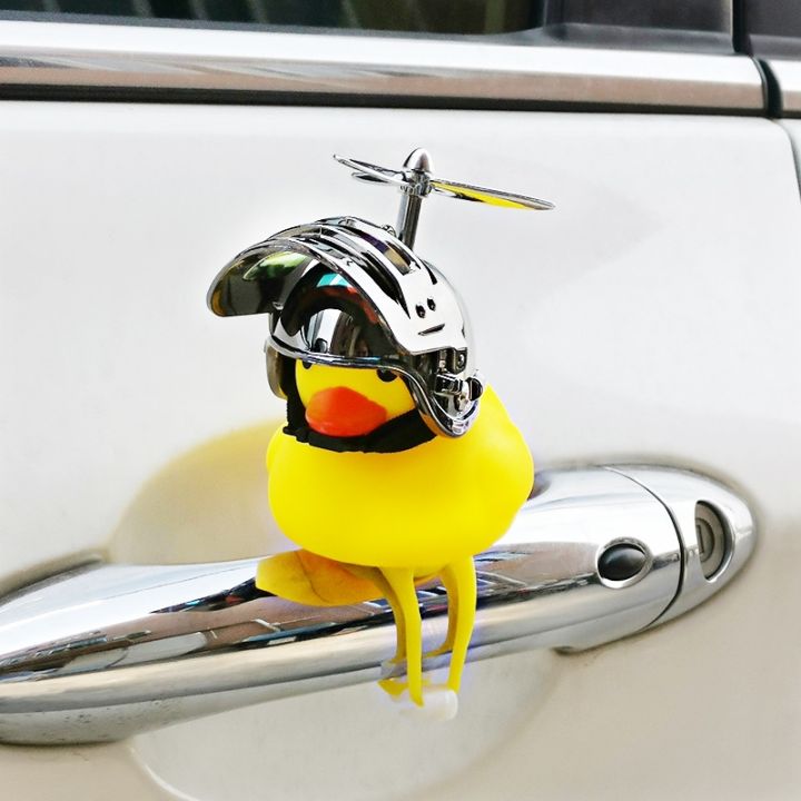 car-interior-decoration-yellow-duck-with-helmet-for-bike-motor-accessories-without-lights-auto-car-accessories-duck-in-the-car