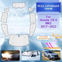 บังแดดหน้าต่างเต็มรถสำหรับ Honda CR V CRV5 CR-V CRV MK5 2017 ~ 2022 2020รถป้องกันรังสียูวีหน้าต่างกระบังหน้าบังแดดที่คลุม