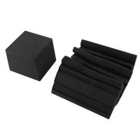 4Pcs/Set Acoustic Foam 3Pcs Bass Trap Wall Foam + 1Pc Square Sound Insulation Foam Flame Retardant High Density