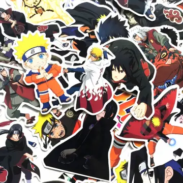 100pcs Naruto Anime Stickers Itachi Uchiha Sasuke Luggage Skateboard Laptop  Car