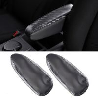 2pcs Car Seat Armrest Cover Trim For Toyota FJ Cruiser 2007-2012 Carbon Fiber Leather Cushion Cover Armrest Protector Pipe Fittings Accessories