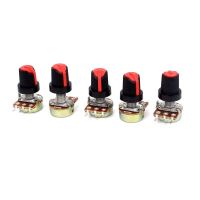 5pcs B250K Ohm 3 Terminals Rotary Knob Audio Type B Potentiometer