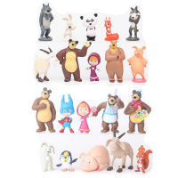 10ชิ้นเซ็ตรัสเซียการ์ตูนอะนิเมะ Masha และหมีแอ็คชั่นรูปแบบการเก็บตุ๊กตาของเล่นตกแต่งเด็กของขวัญคริสต์มาส