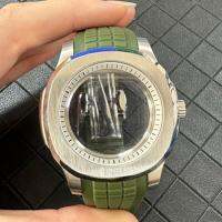 40mm Baja Halus Watch Case Inner Shadow Kaca Safir Watch Bagian Modifikasi Untuk Gerakan NH35/364R/7S 5201945☬❉