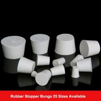 1pcs White Rubber Stopper Bungs Laboratory Flask Tapered Tube Conical Sealing End Plug Water Pipe Exhaust Valve Stuffy Sub