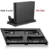 Games Accessories For PS4 Slim Vertical Stand with Cooler Cooling Fan Controller Charging Dock Station Play Station 4 Slim