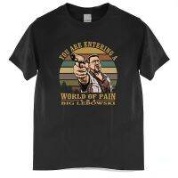 Summer Cloth Mens summer  tshirt Vintage The Big Lebowski T Shirt Women Walter Sobchak T Shirt You Are Entering A World of Pain XS-6XL