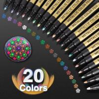 1020 Color Metallic Paint Marker Pen Permanent Writing Rock Painting Photo Album Scrapbook Glass Wood Canvas Card Art marker