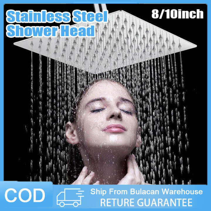 【Ready Stock】8 Inch/10 inch 304 Stainless Steel Ultra Thin Top Square