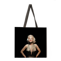 Oil painting Monroe printed shopping bag leisure Womens large capacity handbag womens leisure handbag outdoor beach handbag