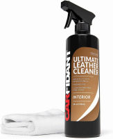 Carfidant Ultimate Leather Cleaner - Full Leather &amp; Vinyl Cleaning Kit with Microfiber Towel for Leather &amp; Vinyl Seats, Automotive Interiors, Car Dashboards, Sofas &amp; Purses! - 18oz Kit