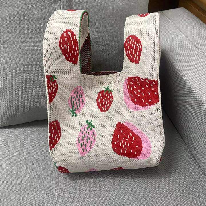 portable-bag-solid-color-shoulder-bag-portable-storage-bag-portable-tote-bag-strawberry-handbag-bag-storage-bag