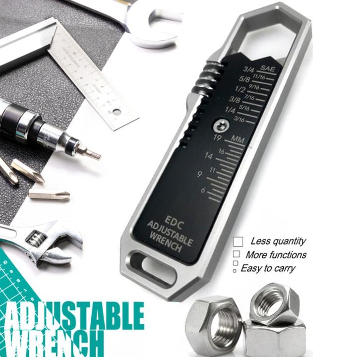 ประแจ-edc-ขนาดเล็ก6-19มม-ปรับได้ประแจประแจ-edc-ขนาดเล็กประแจอเนกประสงค์เครื่องมือกระเป๋าอุปกรณ์ตั้งแคมป์กลางแจ้ง