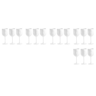15X Elegant and Unbreakable Wine Glasses, Plastic Wine Glasses, Very Shatterproof Wine Glasses