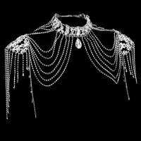 Decor Stunning Party Fancy Lady Jewelry Bikini Chain Body Shoulder Tassel Necklace Harness Statement Pretty