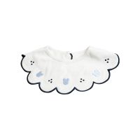 【CW】 Korean Newborn Baby Bibs Cotton Embroidery Saliva Burp Cloths Boys And Kids Accessories Supplies