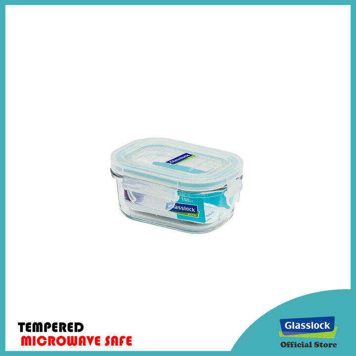 Glasslock Rectangle Type Glass Food Container 150ml (Clear) Lazada PH