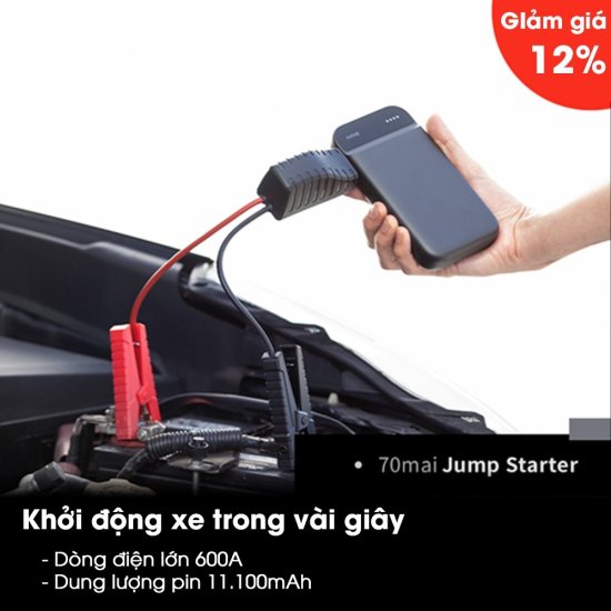 Bộ kích điện xe ô tô khẩn cấp xiaomi, tích hợp pin dự phòng 11100 mah - ảnh sản phẩm 6