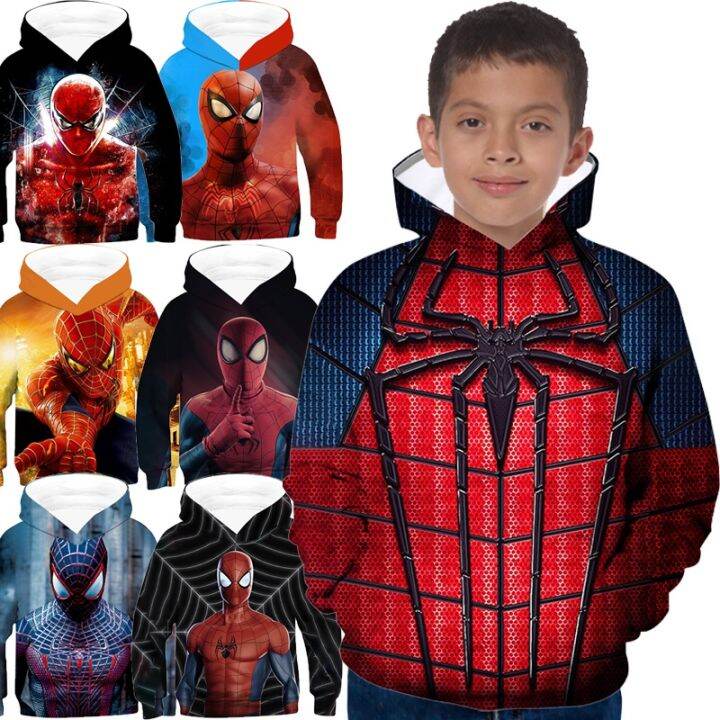 *YAYA*Spiderman Hoodie For Kids Boys And Girls 3D Printing for Kids ...