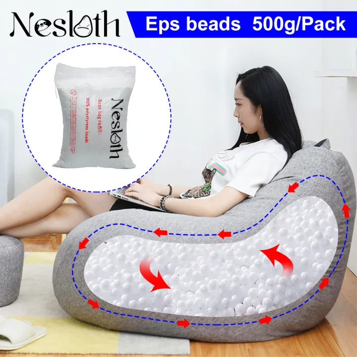 500g/1000g Nesloth EPS Beads Bean Bag Refill Lounge Polystyrene Seat