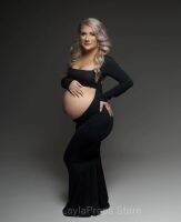 【DT】hot！ Maternity Dresses Photo Shoot Cut Out Front Backless Wedding Photography