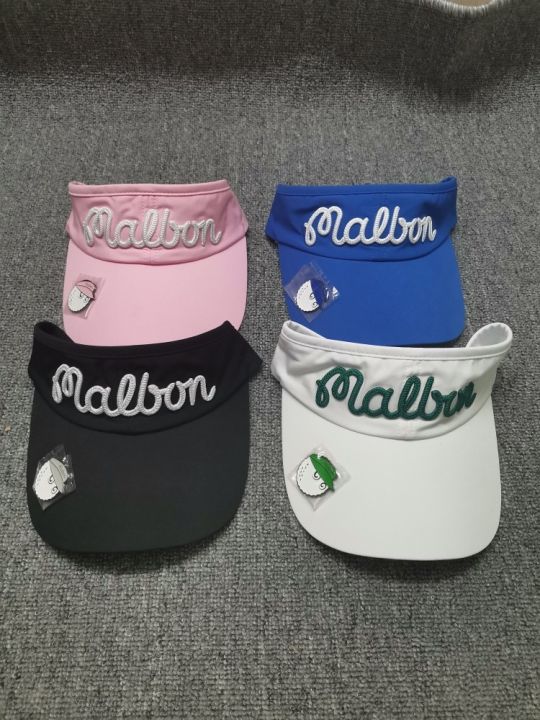 หมวกผู้หญิง-malbon-เกาหลีใต้หมวกกอล์ฟว่างเปล่าหมวกบังแดดหมวกลูกกอล์ฟกลางแจ้ง