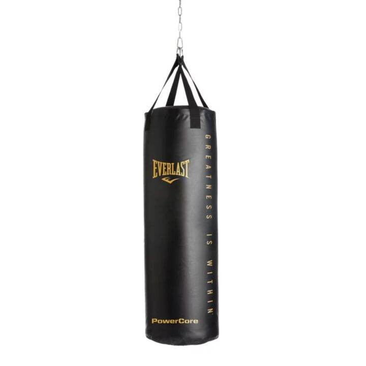 80 Lbs. Black And Gold Powercore Heavy Punching Bag Sturdy Boxing Bag