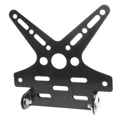 New Black Motorcycle Adjustable License Plate Holder Mount Tail Rear Bracket