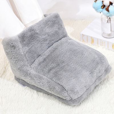 【CW】 5V USB Warm Foot Electric Heated Warmer Massager Fleece Suede Cushion Washable Heats Thermal
