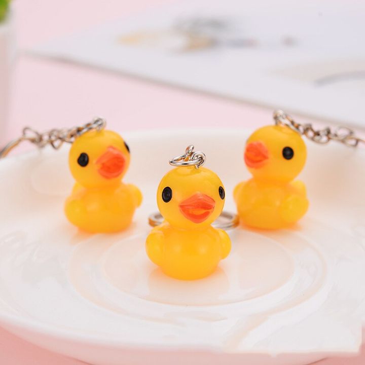 cute-resin-yellow-duck-keychain-key-ring-for-women-gift-funny-creative-colorful-simulation-animal-bag-car-keychain-key-chains