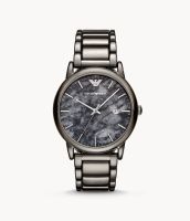 นาฬิกาข้อมือผู้ชาย AR11155 Emporio Armani Quartz Grey Dial Stainless Steel Men Watch