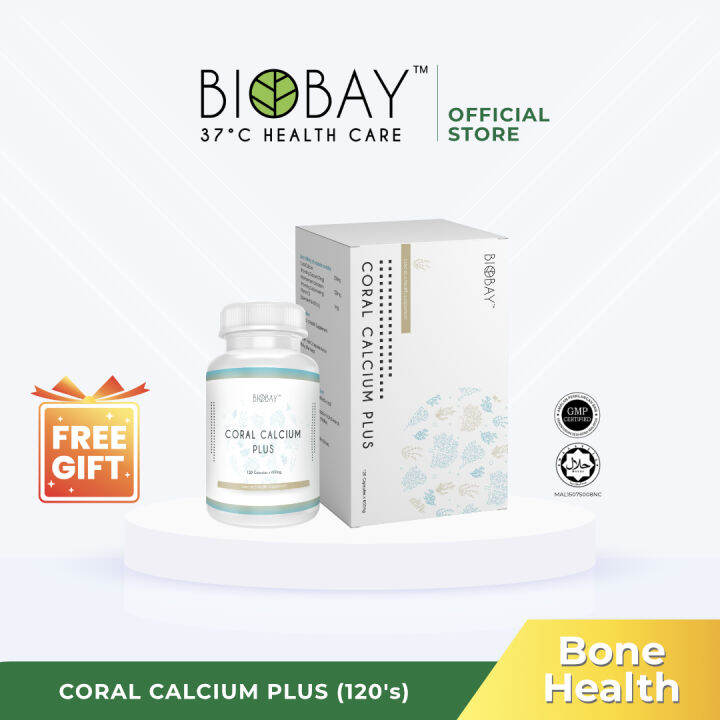 BIOBAY Coral Calcium Plus (120's x 600mg) Natural Calcium, Minerals for