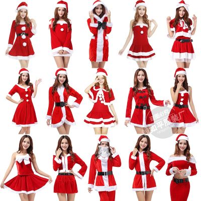 [Cos imitation] ชุดแฟชั่นใหม่2019ชุดคอสเพลย์สำหรับสตรีใหม่ชุดคริสต์มาสซานตาคลอสชุดการแสดงบนเวทีเซ็กซี่สีแดง COS ชุดเสื้อคลุมเต้นรำ