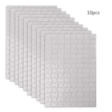 10 Sets Blank Sublimation Puzzles for DIY Crafts, 80-Piece Jigsaws