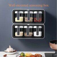 Hang on the wall Spice Rack Organizer Sugar Salt And Pepper Shakers Household Kitchen Organizer And Kitchen Storage Container