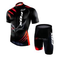 Decathlon genuine summer new black and red FOX mountain bike clothes breathable mens and womens long and short sleeve riding