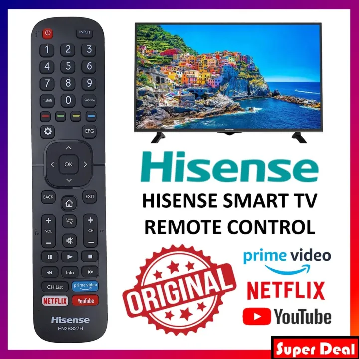 [ORIGINAL] HISENSE Smart TV Original Remote Control Netflix YouTube