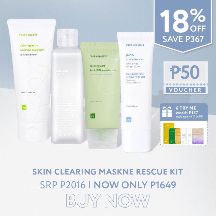 Face Republic Skin ClearingRescue Kit [Oily Sensitive Acne] Lazada PH