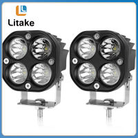 สปอตไลท์ไฟบาร์ Led 2ชิ้น3นิ้ว40W ไฟตัดหมอกขับ6000K Ip67กันน้ำสำหรับรถบรรทุก Suv Atv