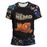 2023 NewFinding Nemo ใหม่ผู้ชายผู้หญิงเสื้อยืดสไตล์คอกลม3D ฮิปฮอปพิมพ์ดิจิตอลเด็กและผู้ใหญ่แขนสั้นฤดูร้อนสูง