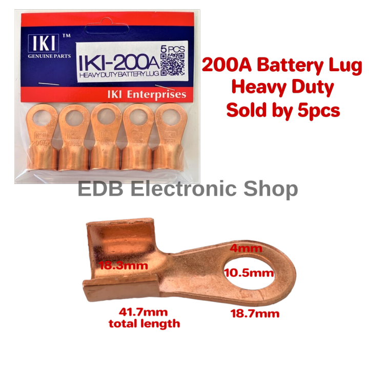 5pcs. 200A Ring Terminal 200A OTerminal Copper Ring / Battery Lug