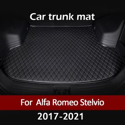 Alas Bagasi Mobil สำหรับ Alfa Romeo Stelvio 2017 2018 2019 2020 2021ไลเนอร์กระบะพรมอุปกรณ์ตกแต่งภายใน