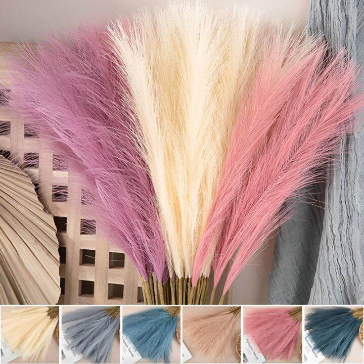 10/1PCS Artificial Flower Pampas Grass Boho Decor Flower Fake Plant