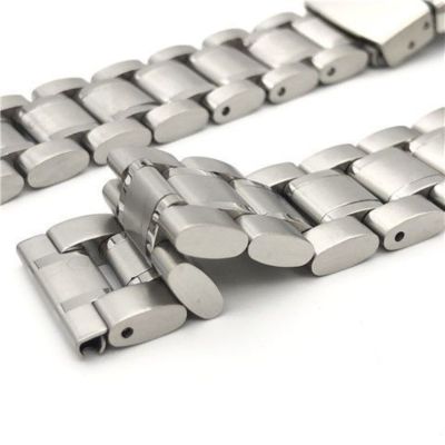 【Hot seller】 strap steel belt 316L solid stainless double button butterfly buckle mens and womens watch