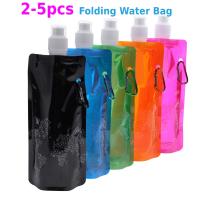 480/700ml Running Sport Bicycle Soft Water Bottle Folding Soft Flask Water Bag Sport Collapsible Folding Kettle Water Bottle Bag