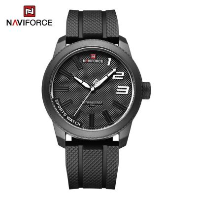 2022 Naviforce นาฬิกาผู้ชายธุรกิจลำลองสีทองควอตซ์นาฬิกาข้อมือกีฬาทางน้ำ