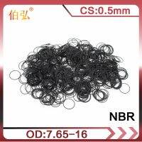 30 Buah/Lot Karet Hitam NBR CS 0.5Mm Ketebalan OD7.65/8/9/10/11/12/13/14.5/16Mm Perhiasan ORing Gasket Tahan Air Cincin Karet Nitril